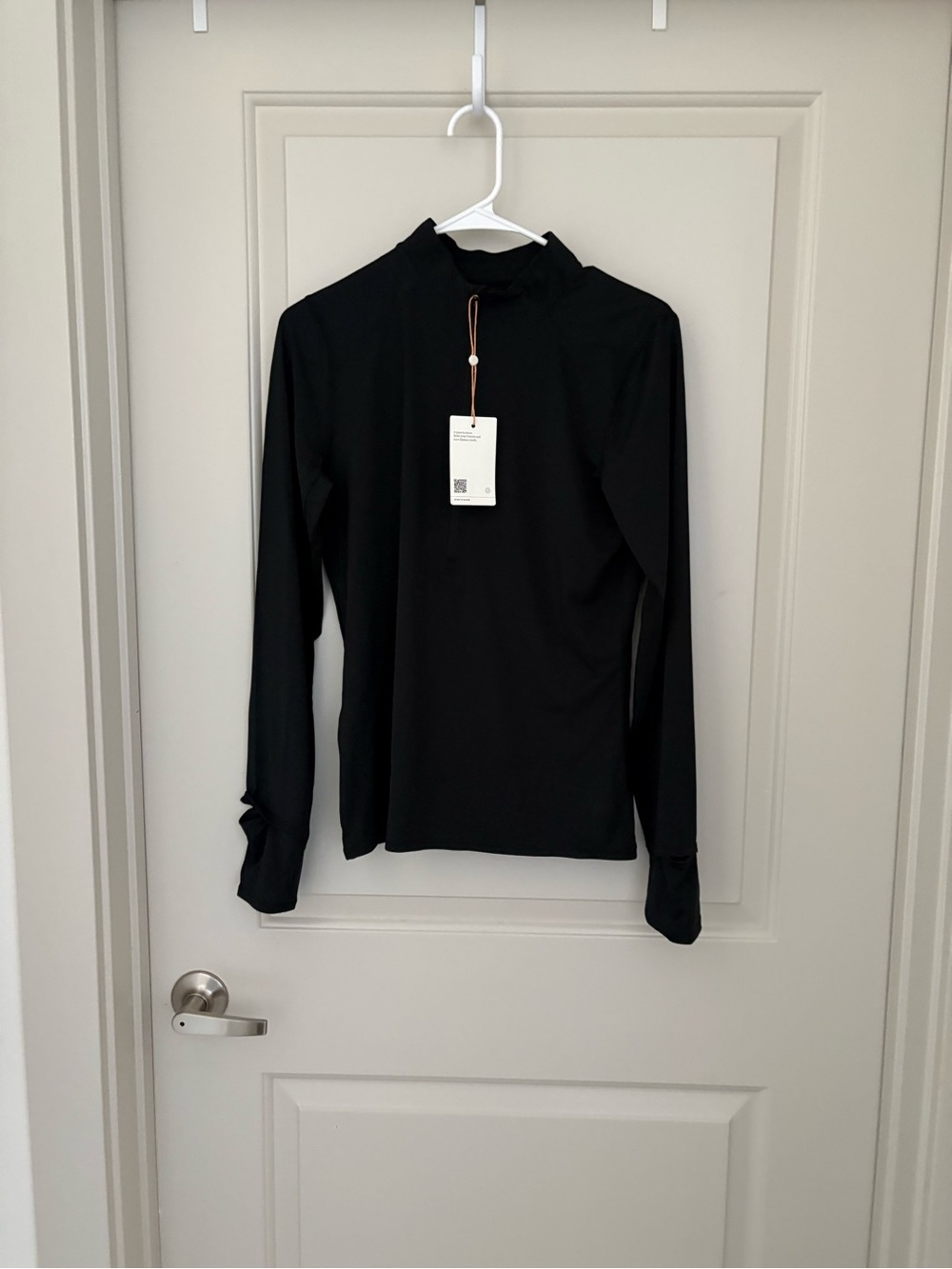 Quince Black quarter zip athletic top NWT Size S